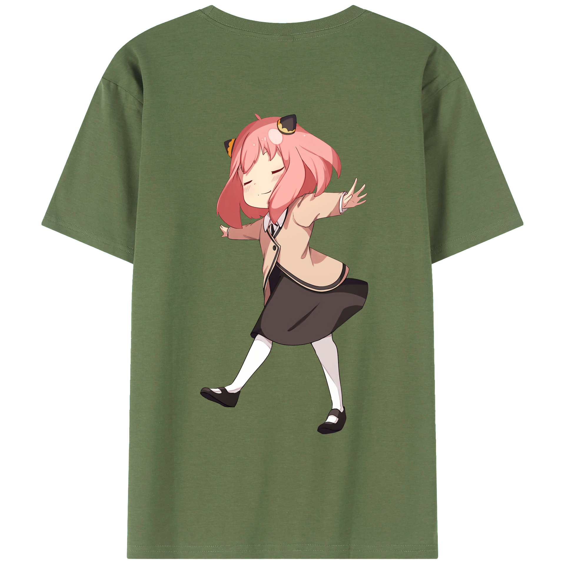 （画像用） SPY×FAMILY间谍家家酒 綿100％ メンズ半袖Tシャツ（バックプリント） 通気性